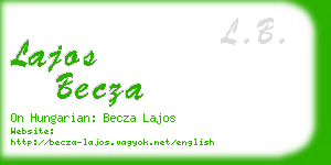 lajos becza business card